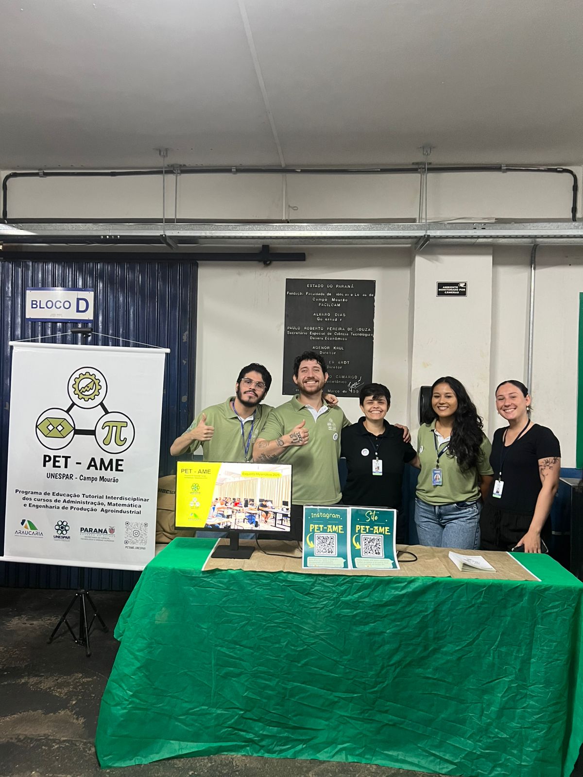 Equipe PET na recepção